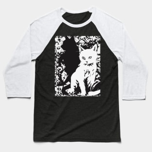 Kittens Shadow Silhouette Anime Style Collection No. 48 Baseball T-Shirt